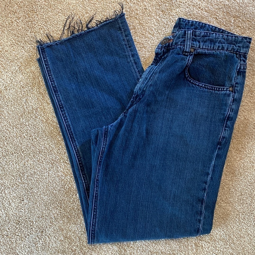Faconnable Modele F40 Gipsy Straight Leg Raw Hem Jeans Blue W32 x L28 - Picture 10 of 10